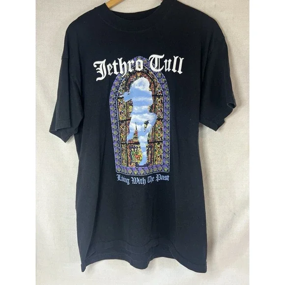 Jethro Tull T-Shirt Adult Size Large Living With The Past Tour Concert 2002 Y2K - Picture 1 of 5